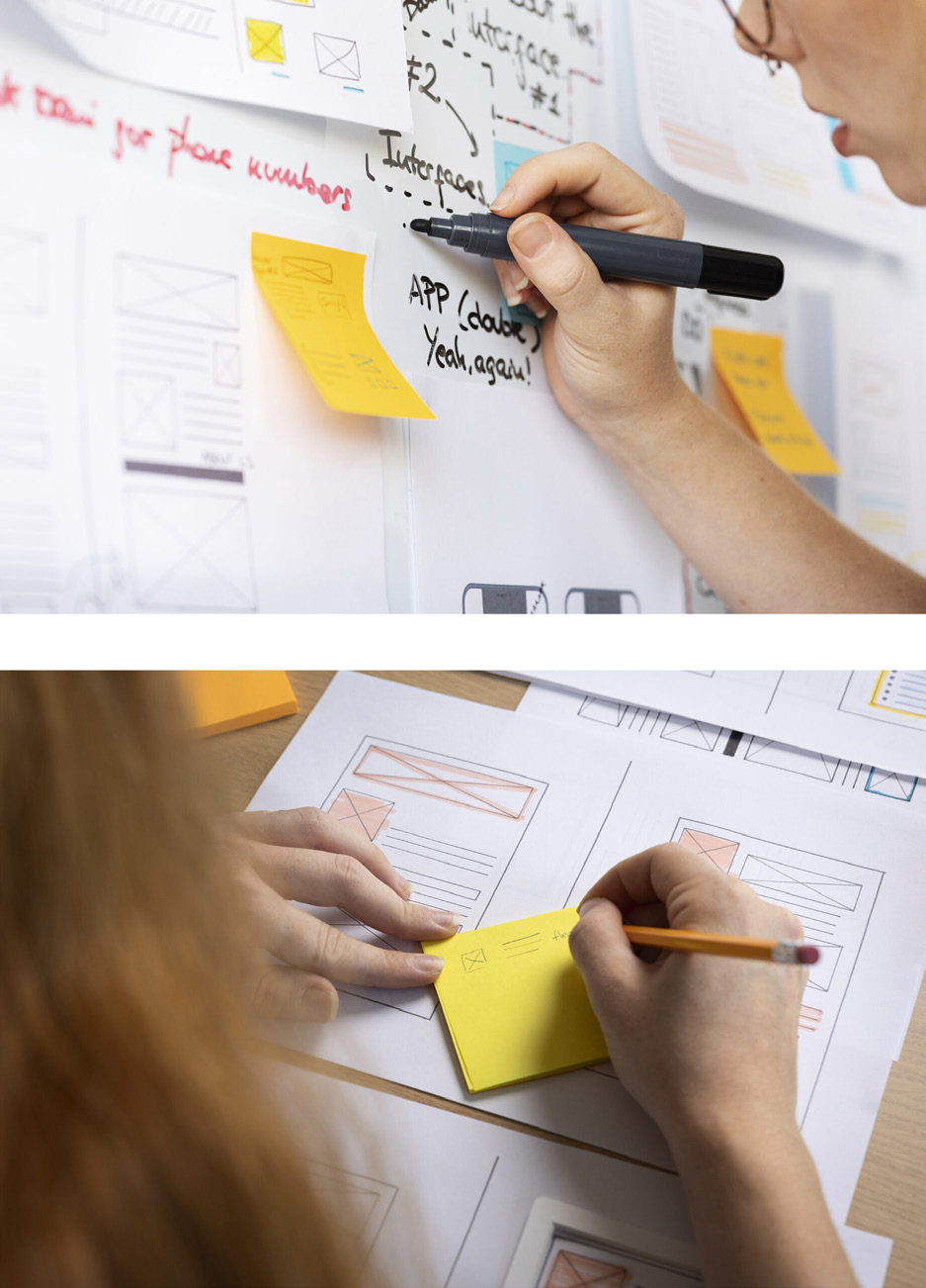 Wireframing the chapters