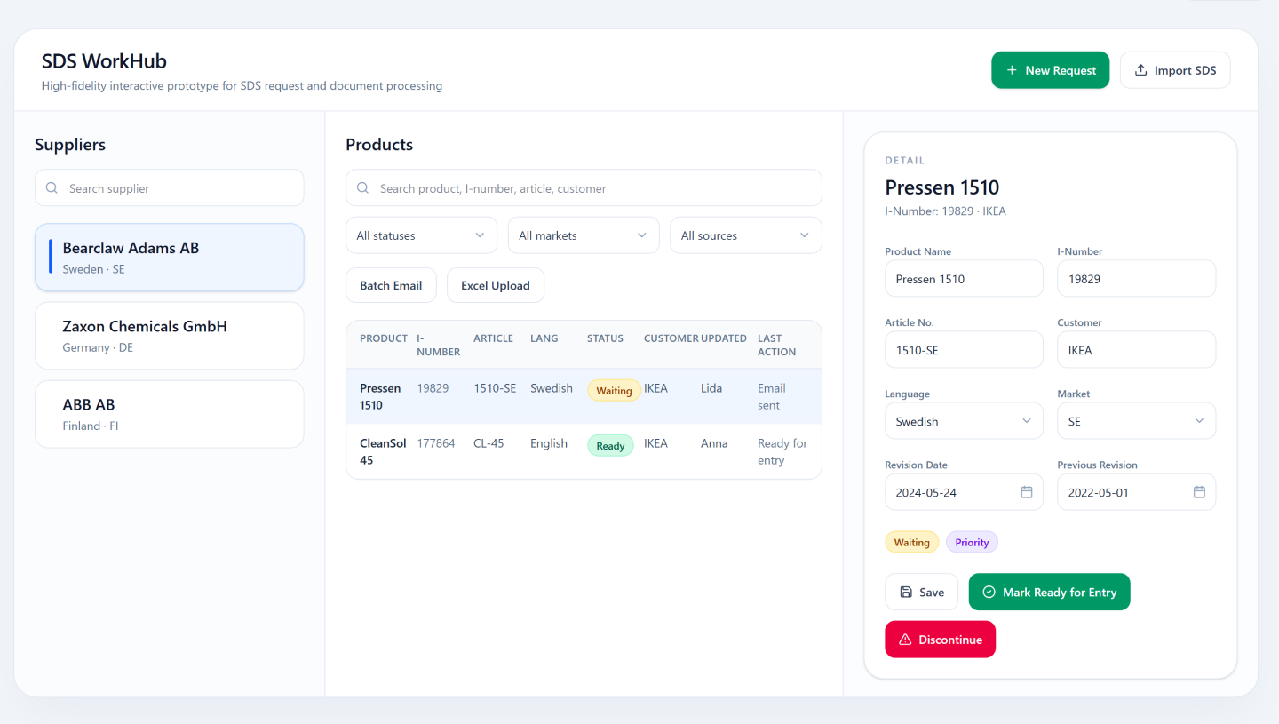 Final UI: WorkHub workbench